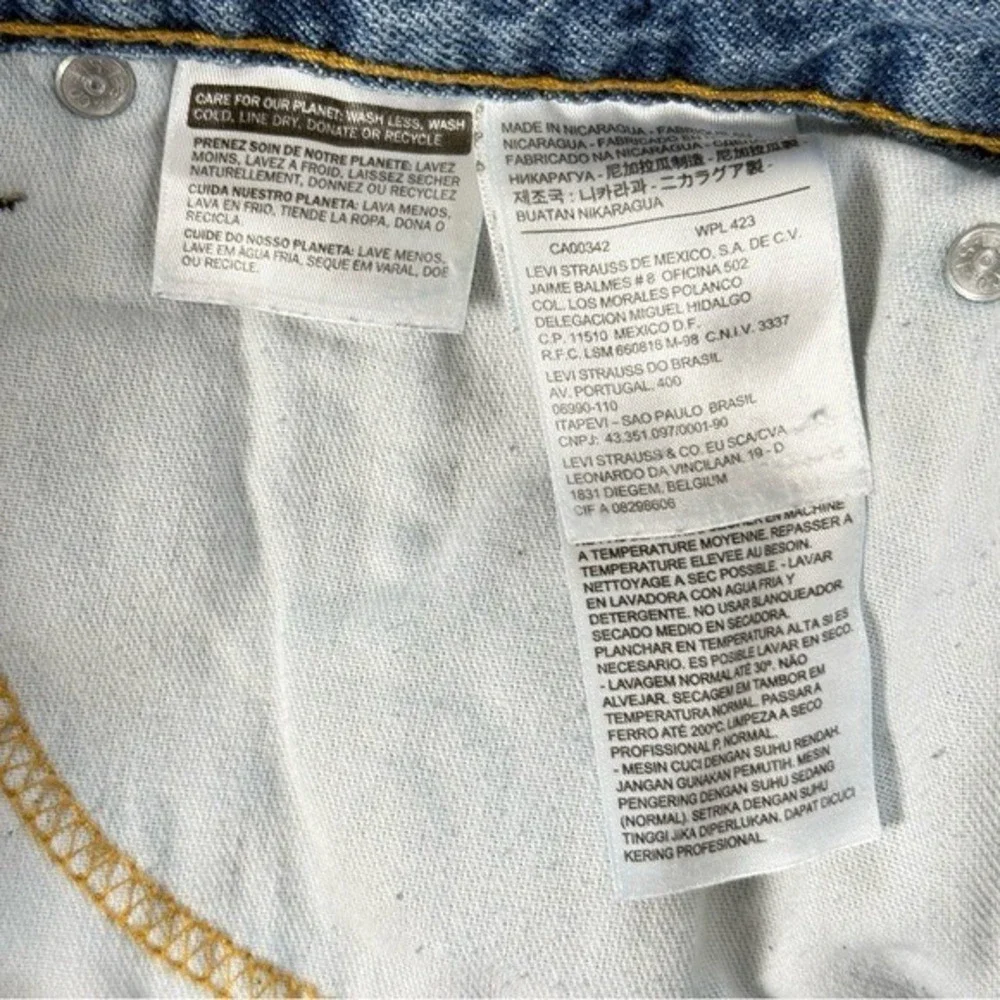Vtg Levi's 505 100% Cotton Blue Denim Jorts Shorts Men's 38‎ Waist 10